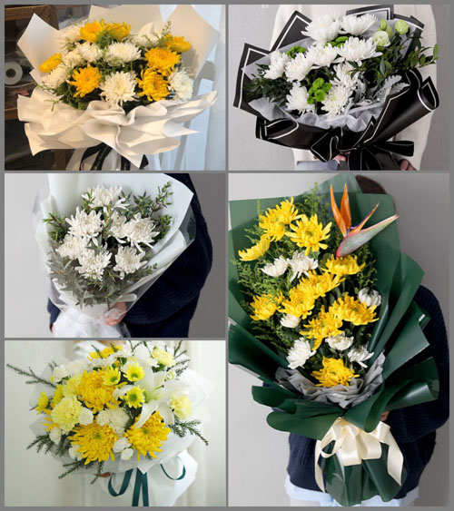 广东揭阳市普宁市大坝镇富美岭村白事花束代送